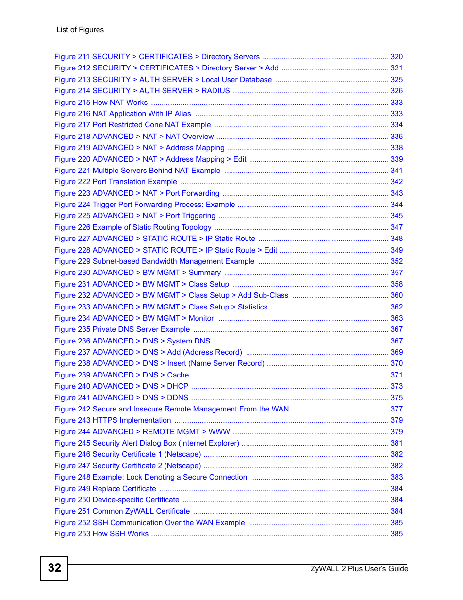 ZyXEL Communications ZyWALL 2 Plus User Manual | Page 32 / 686