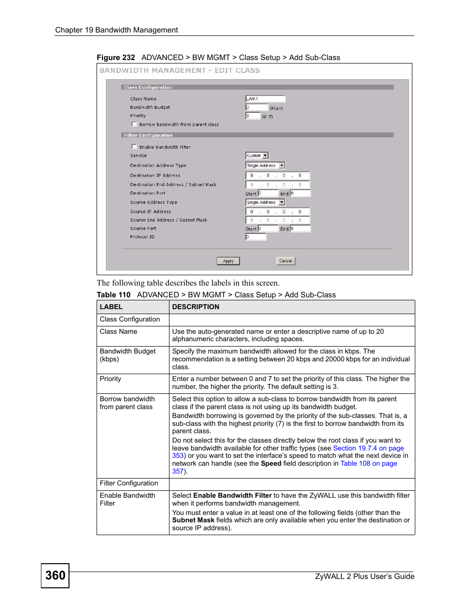 ZyXEL Communications ZyWALL 2 Plus User Manual | Page 360 / 686