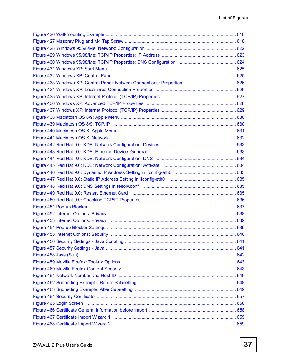 ZyXEL Communications ZyWALL 2 Plus User Manual | Page 37 / 686