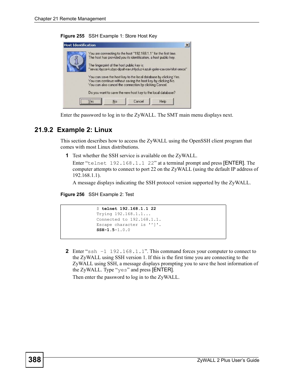 2 example 2: linux | ZyXEL Communications ZyWALL 2 Plus User Manual | Page 388 / 686