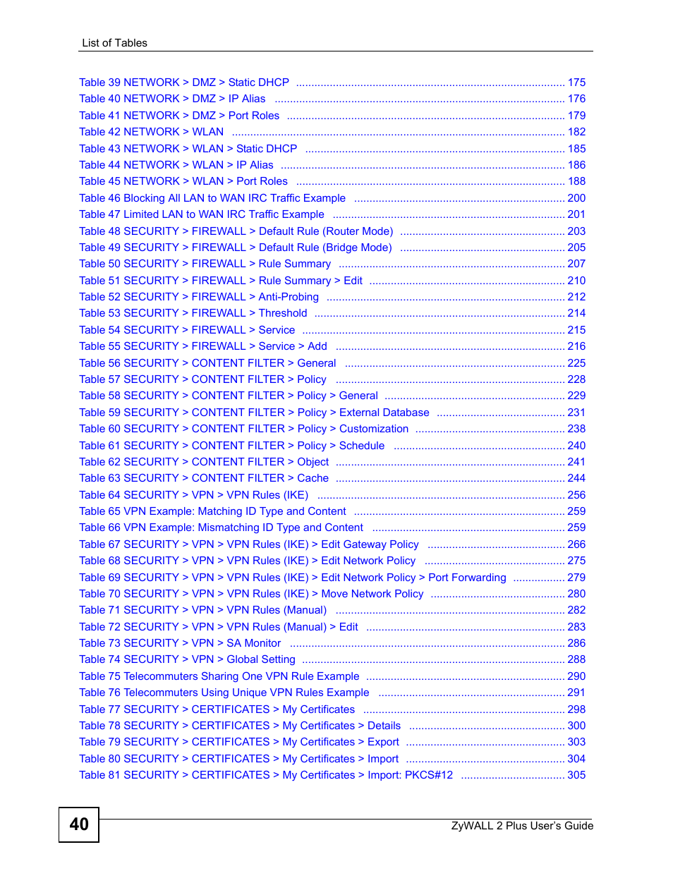 ZyXEL Communications ZyWALL 2 Plus User Manual | Page 40 / 686