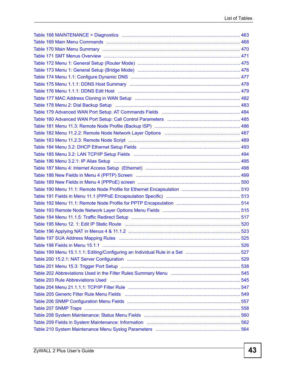 ZyXEL Communications ZyWALL 2 Plus User Manual | Page 43 / 686