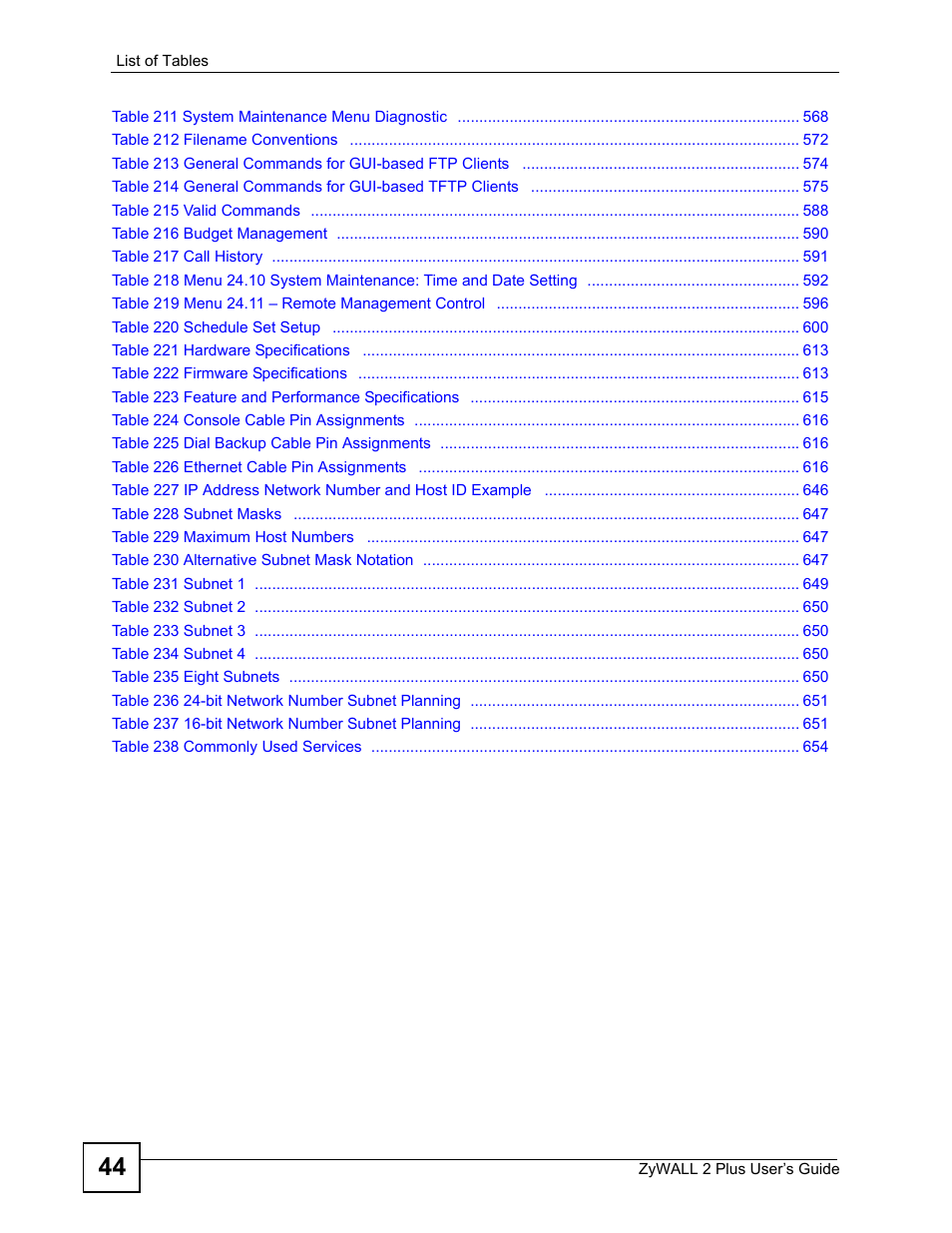 ZyXEL Communications ZyWALL 2 Plus User Manual | Page 44 / 686