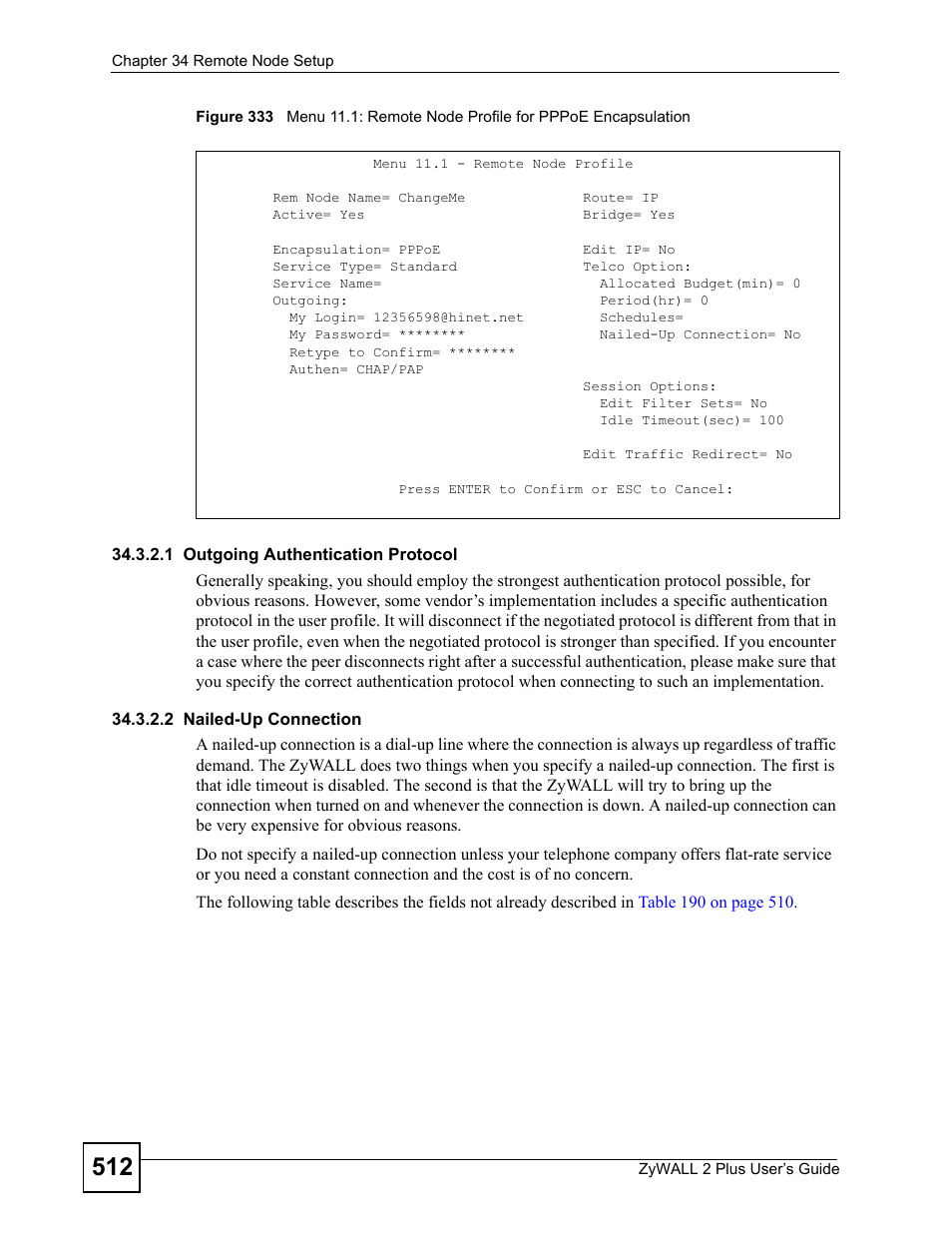 ZyXEL Communications ZyWALL 2 Plus User Manual | Page 512 / 686