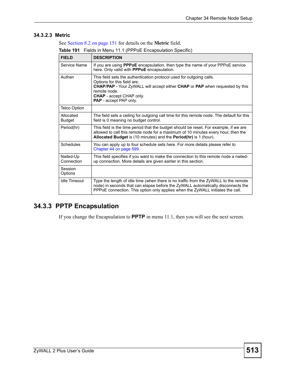 3 pptp encapsulation | ZyXEL Communications ZyWALL 2 Plus User Manual | Page 513 / 686