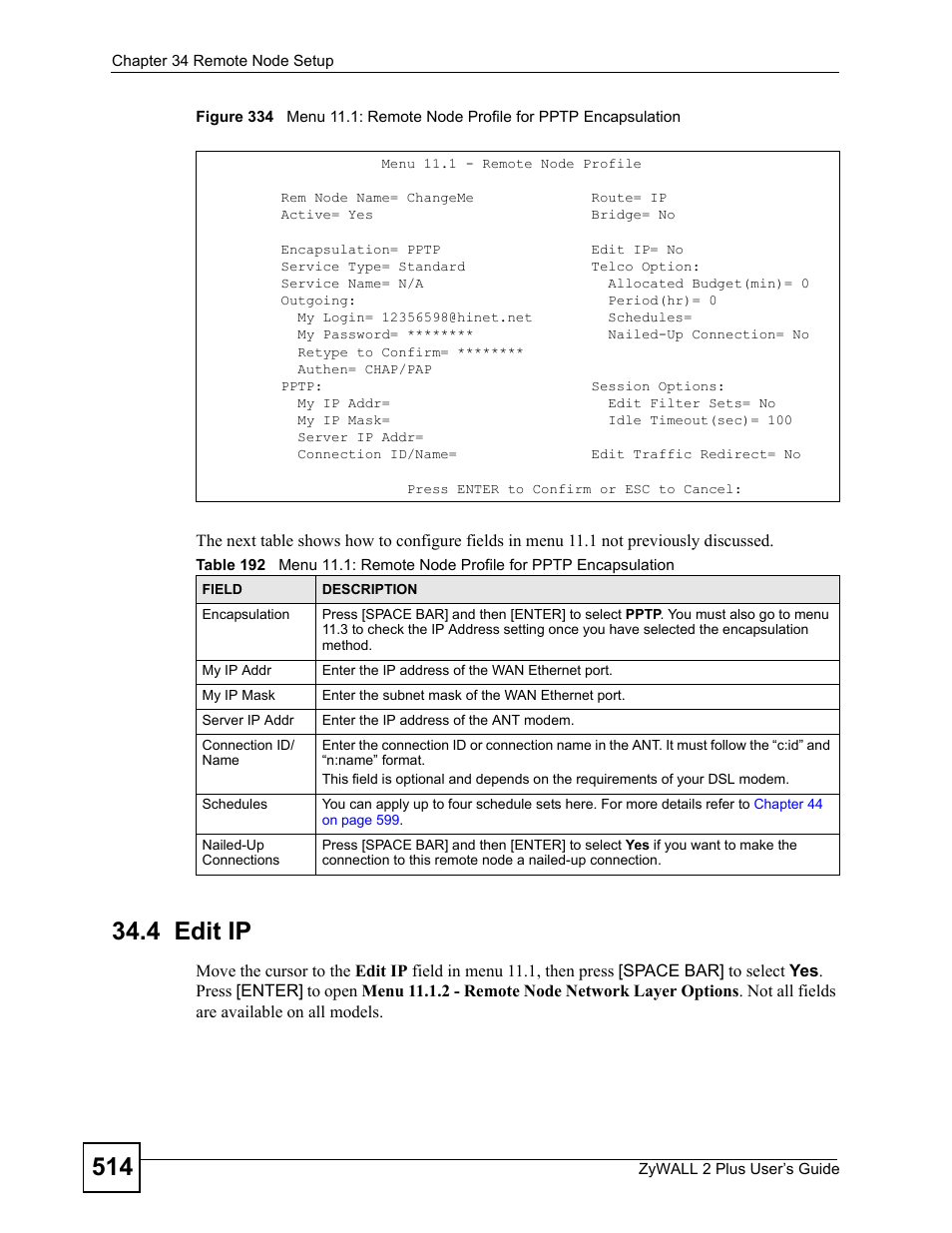 4 edit ip | ZyXEL Communications ZyWALL 2 Plus User Manual | Page 514 / 686