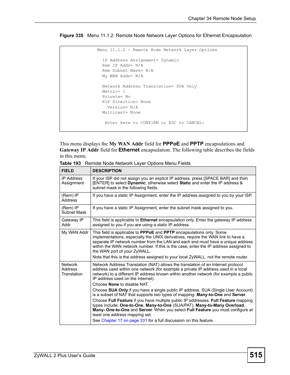 ZyXEL Communications ZyWALL 2 Plus User Manual | Page 515 / 686