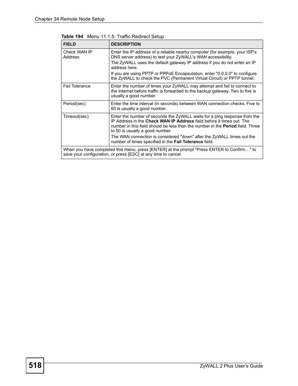 ZyXEL Communications ZyWALL 2 Plus User Manual | Page 518 / 686