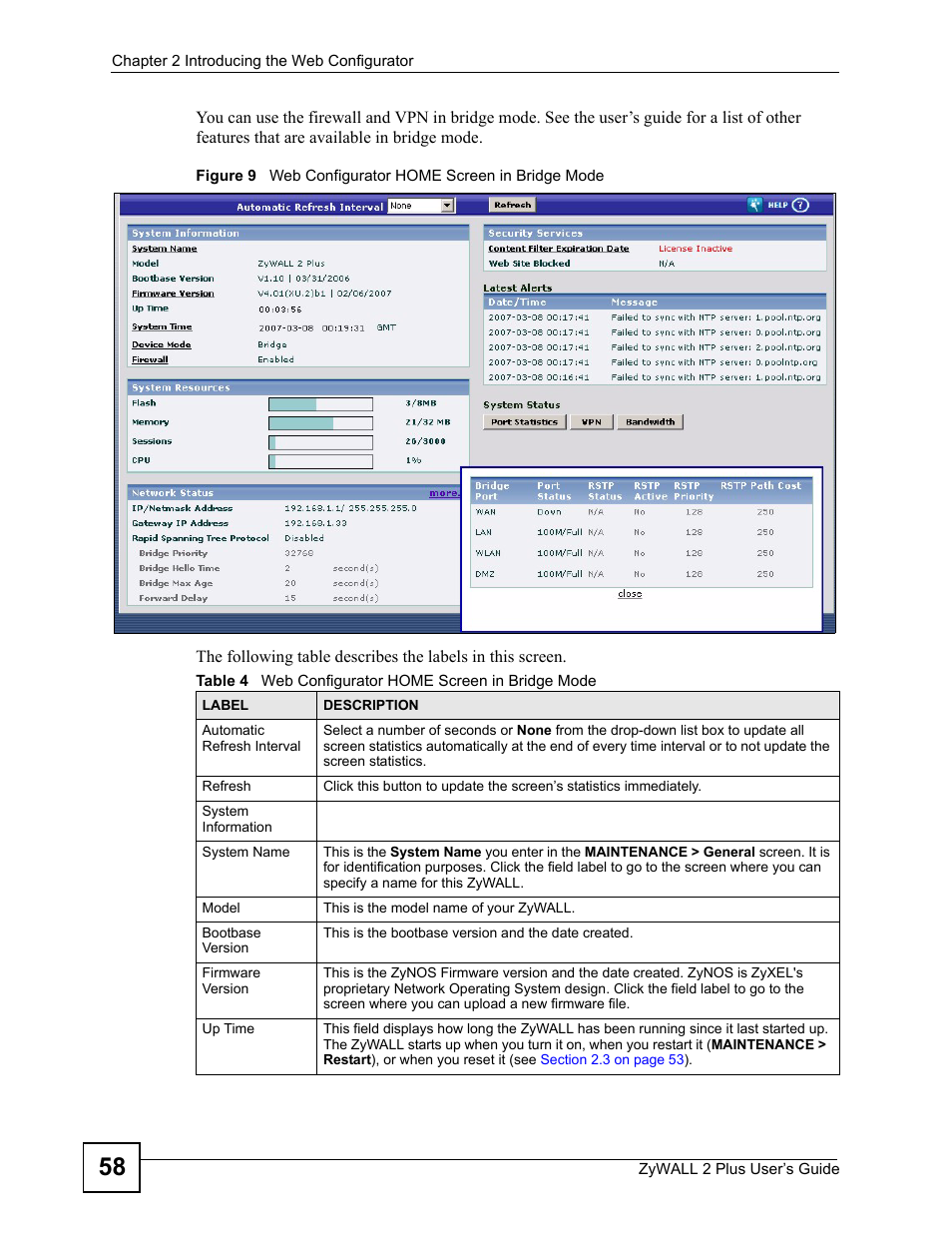 ZyXEL Communications ZyWALL 2 Plus User Manual | Page 58 / 686