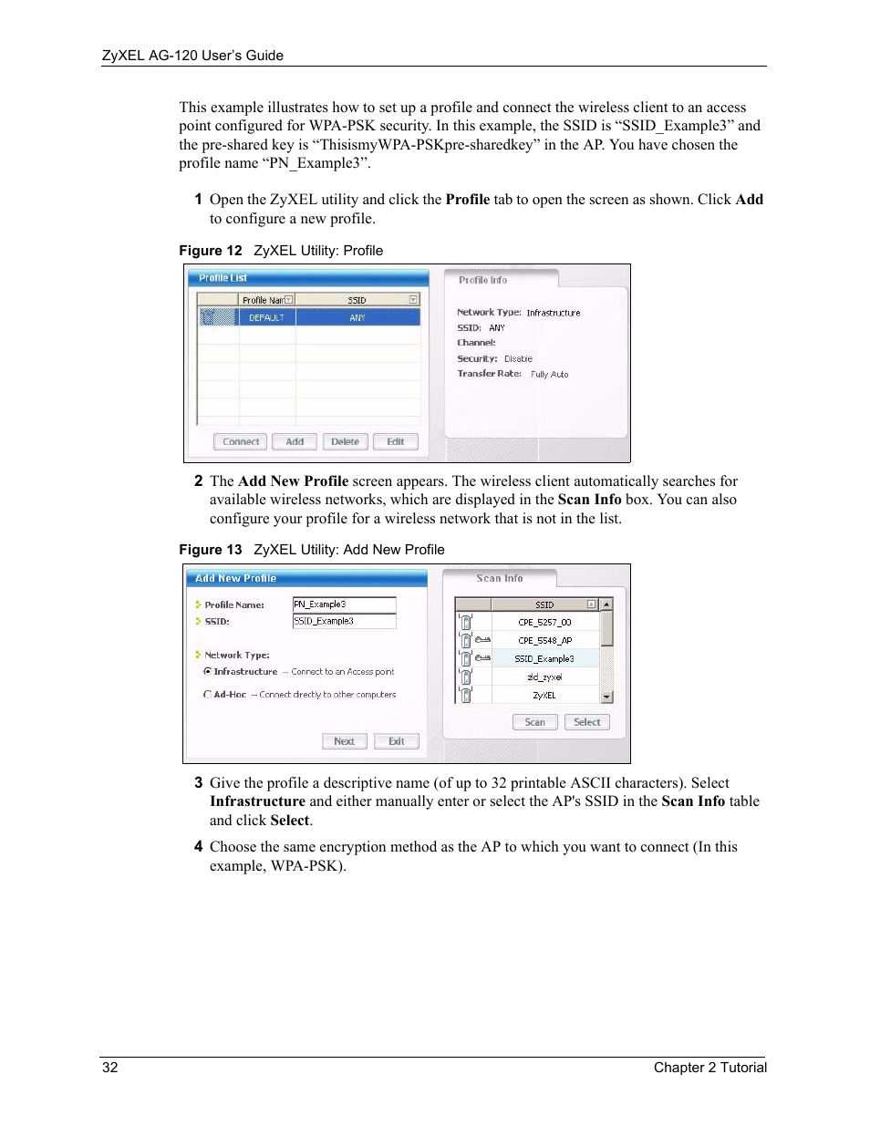 ZyXEL Communications 802.11a/g Wireless CardBus Card ZyXEL AG-120 User Manual | Page 32 / 119