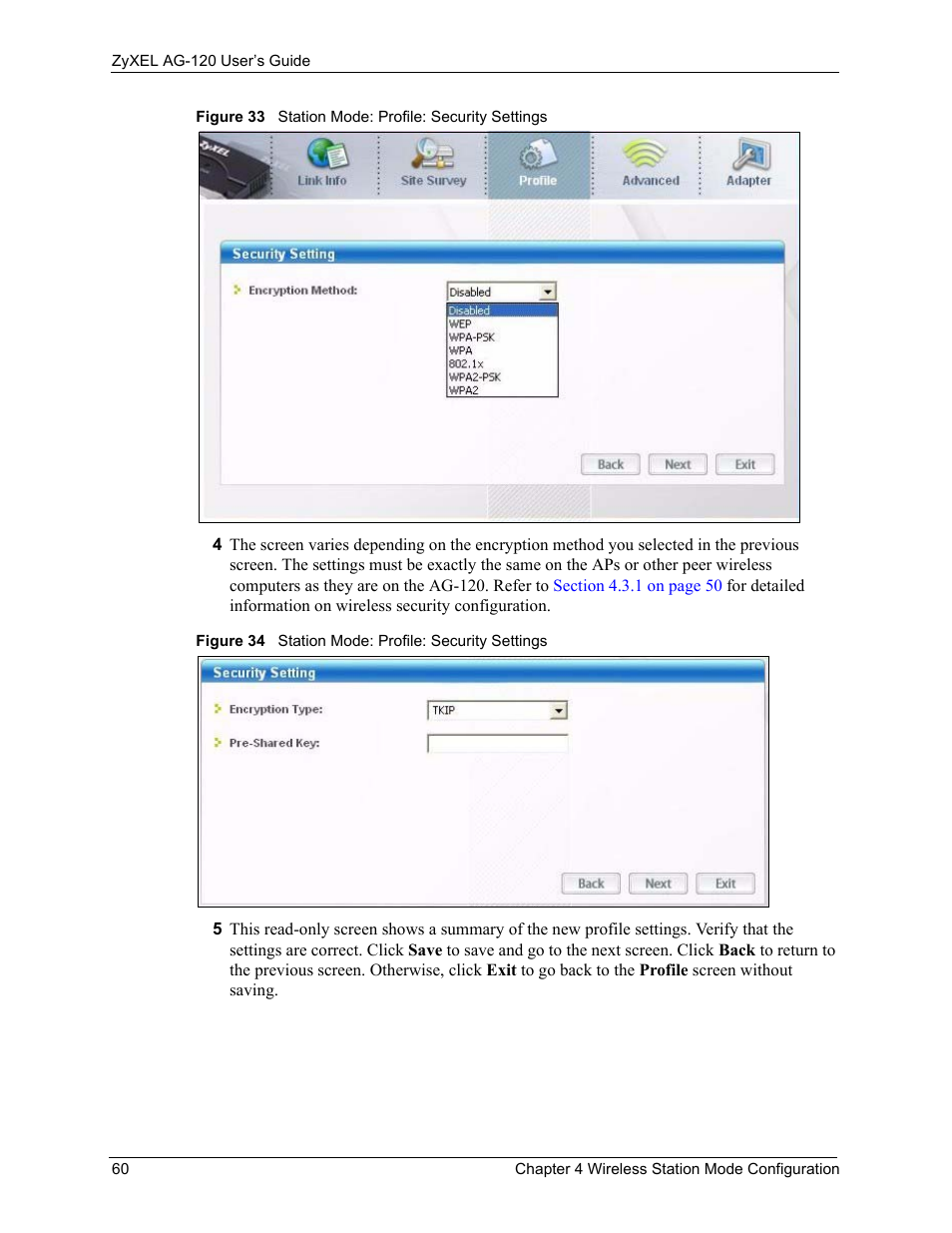 ZyXEL Communications 802.11a/g Wireless CardBus Card ZyXEL AG-120 User Manual | Page 60 / 119