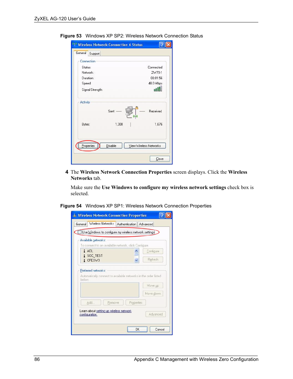 ZyXEL Communications 802.11a/g Wireless CardBus Card ZyXEL AG-120 User Manual | Page 86 / 119