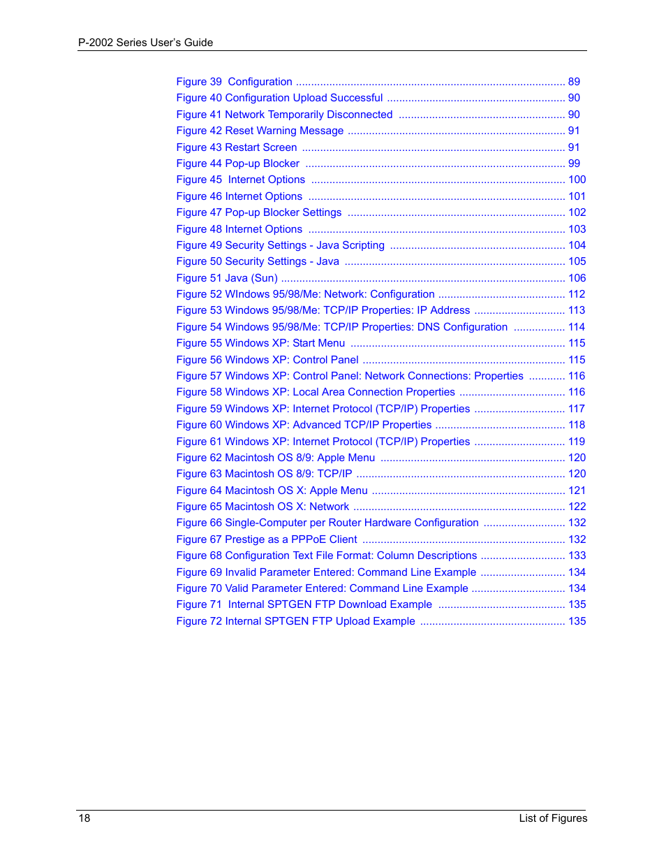 ZyXEL Communications P-2002 User Manual | Page 18 / 168