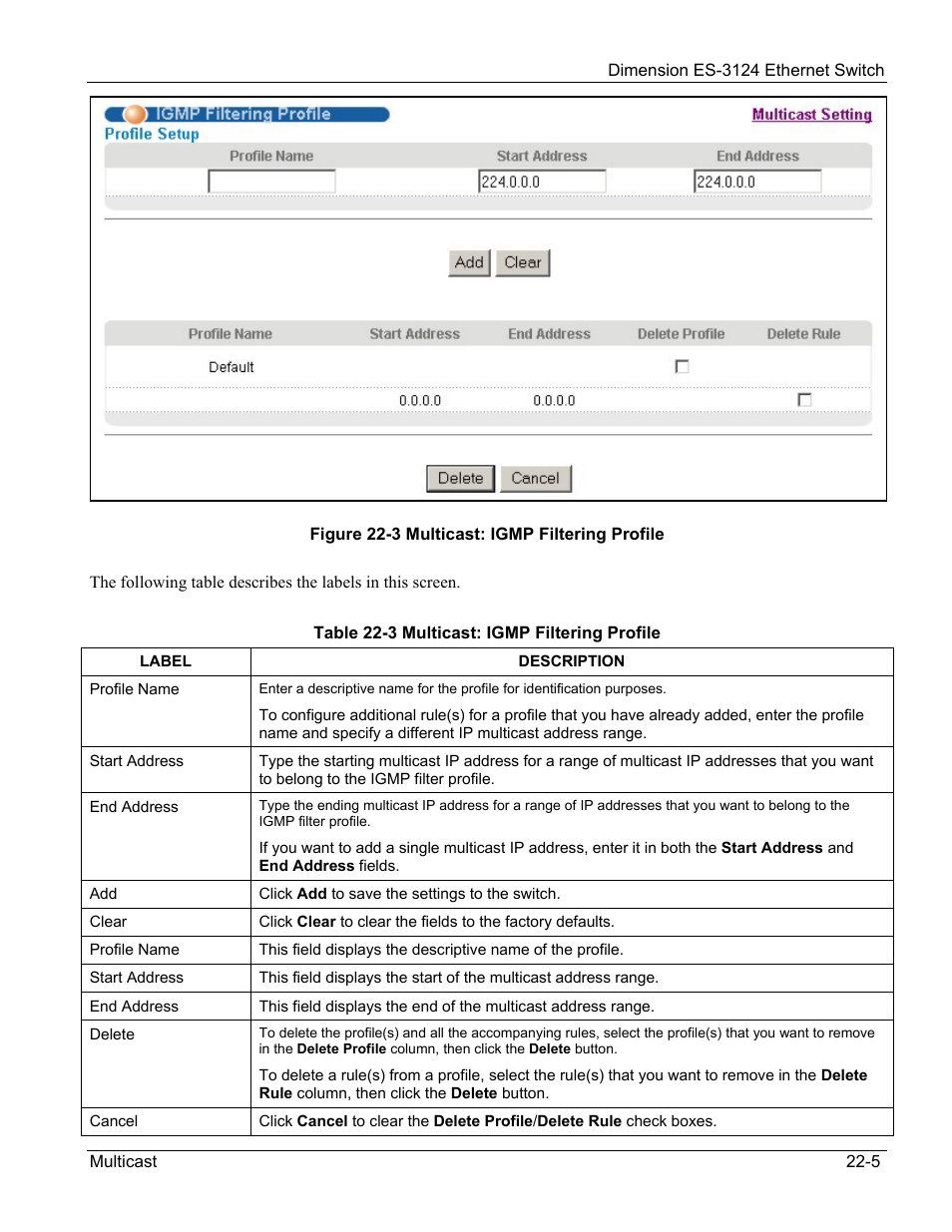 ZyXEL Communications ZyXEL Dimension ES-3124 User Manual | Page 171 / 272