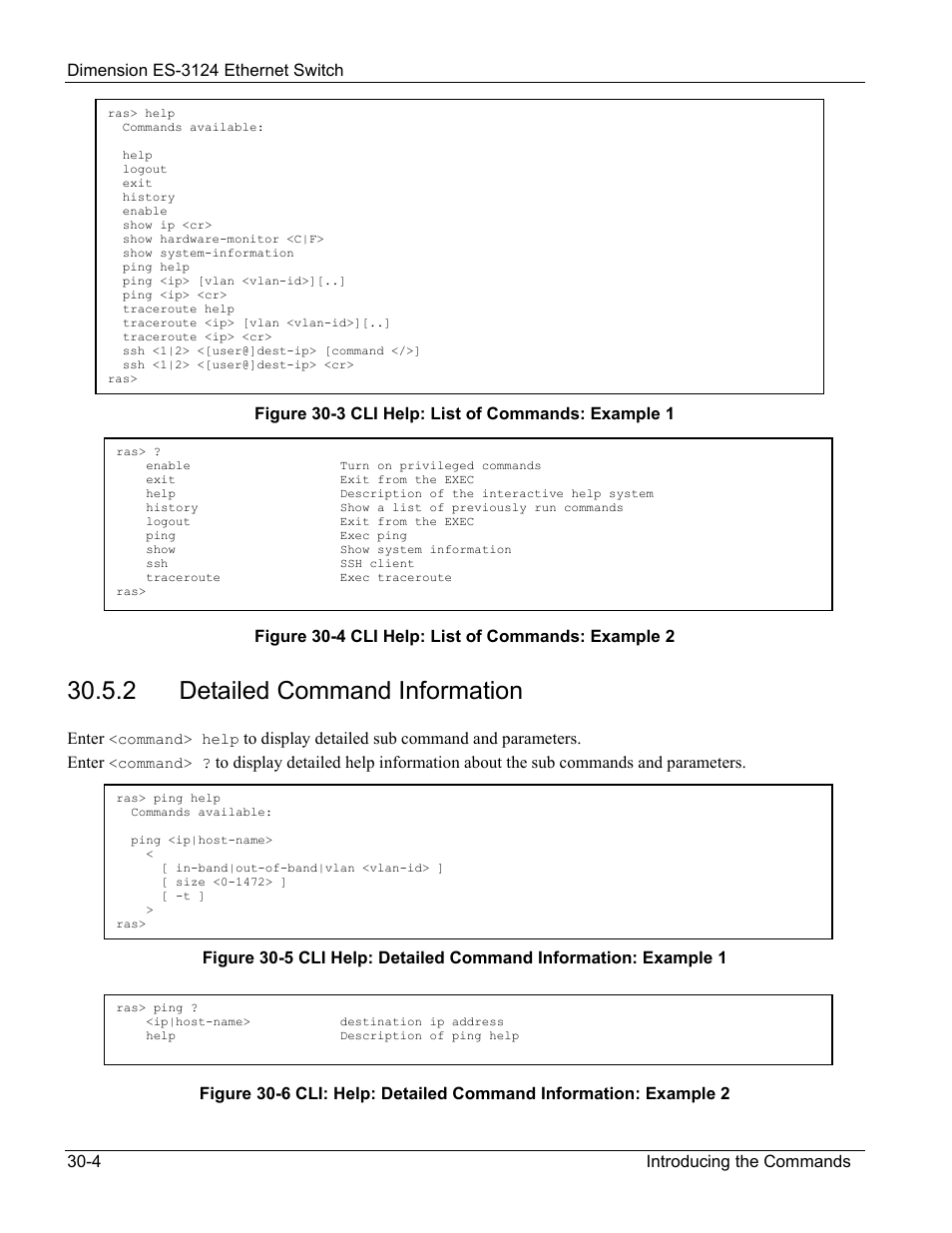 Detailed command information, 2 detailed command information | ZyXEL Communications ZyXEL Dimension ES-3124 User Manual | Page 212 / 272