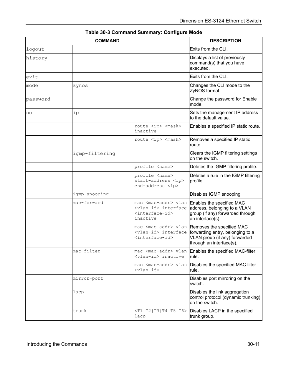 ZyXEL Communications ZyXEL Dimension ES-3124 User Manual | Page 219 / 272