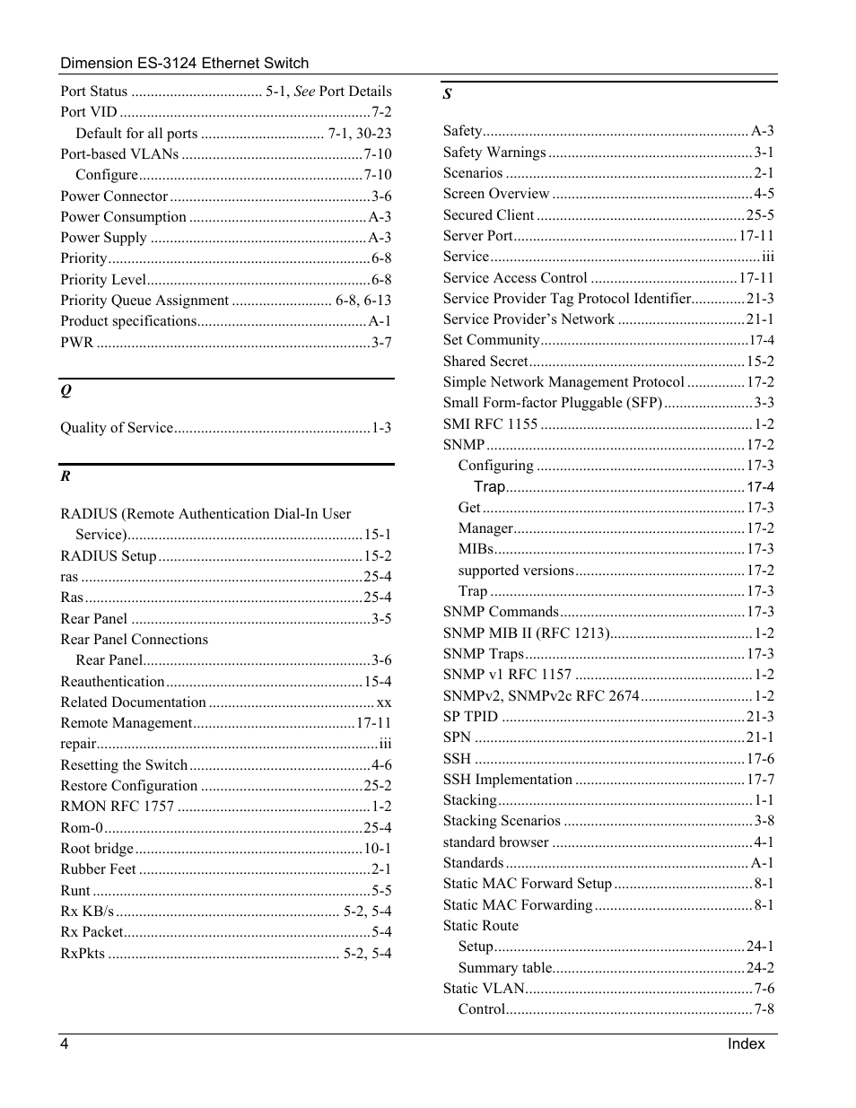 ZyXEL Communications ZyXEL Dimension ES-3124 User Manual | Page 270 / 272