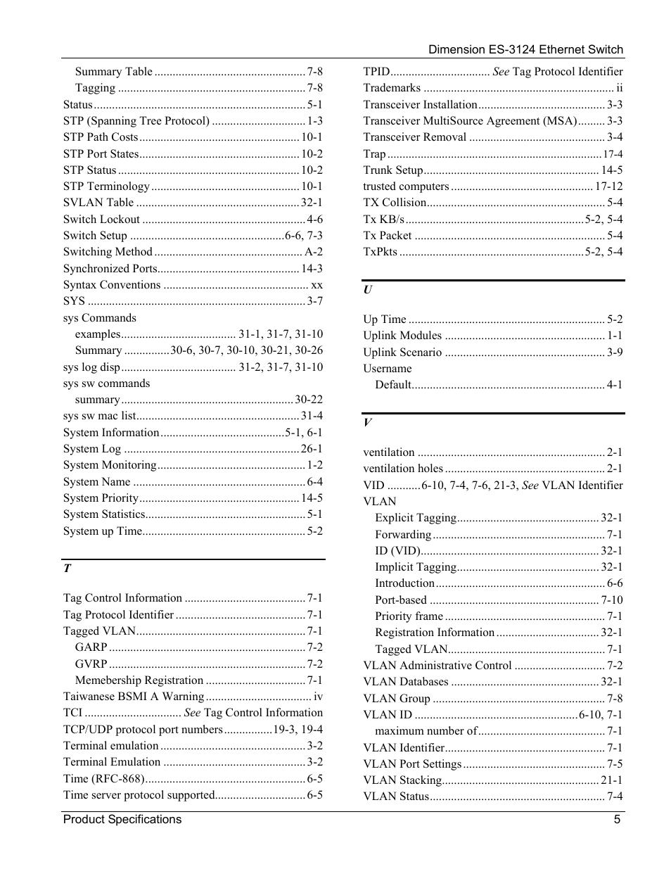 ZyXEL Communications ZyXEL Dimension ES-3124 User Manual | Page 271 / 272
