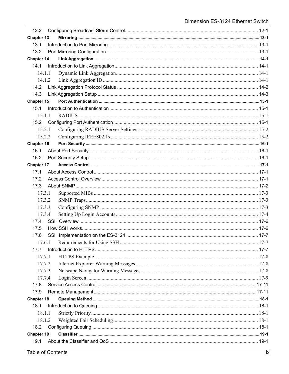 ZyXEL Communications ZyXEL Dimension ES-3124 User Manual | Page 9 / 272