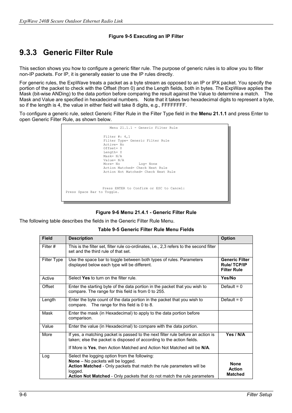 3 generic filter rule | ZyXEL Communications ZyXEL ExpWave 240B User Manual | Page 60 / 96