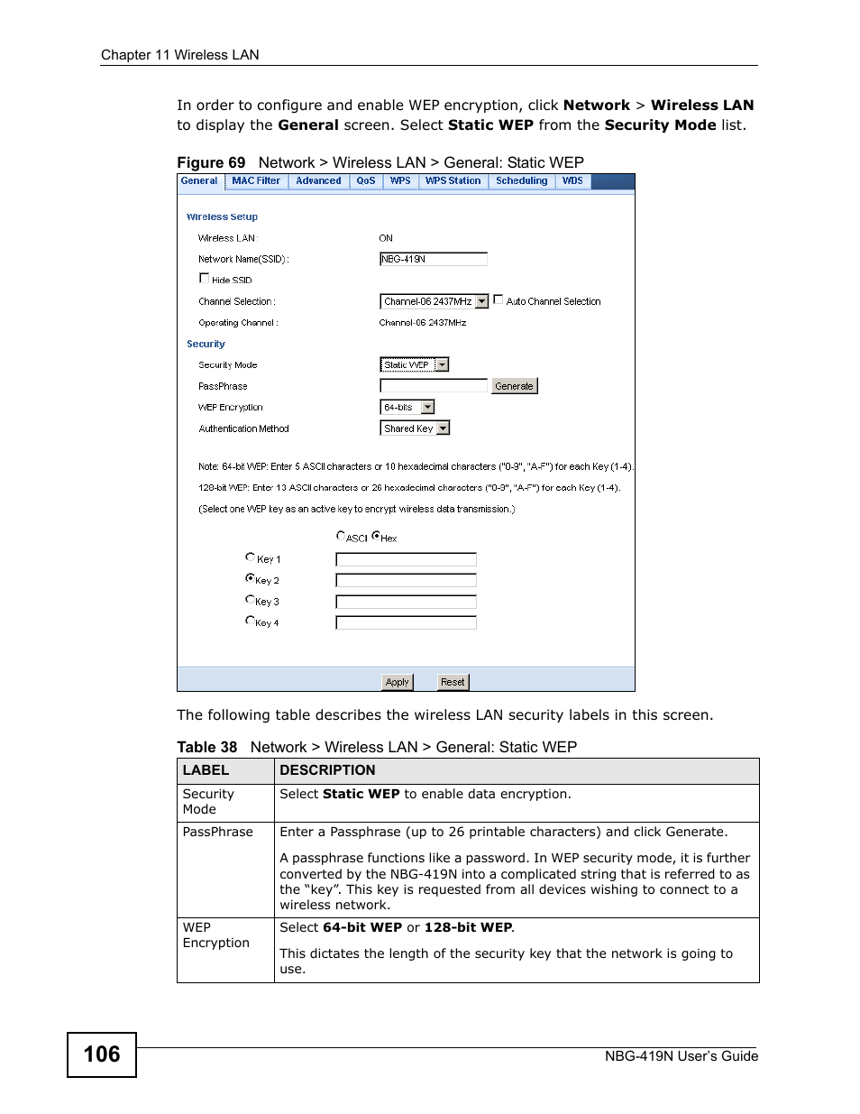 ZyXEL Communications NBG-419N User Manual | Page 106 / 294