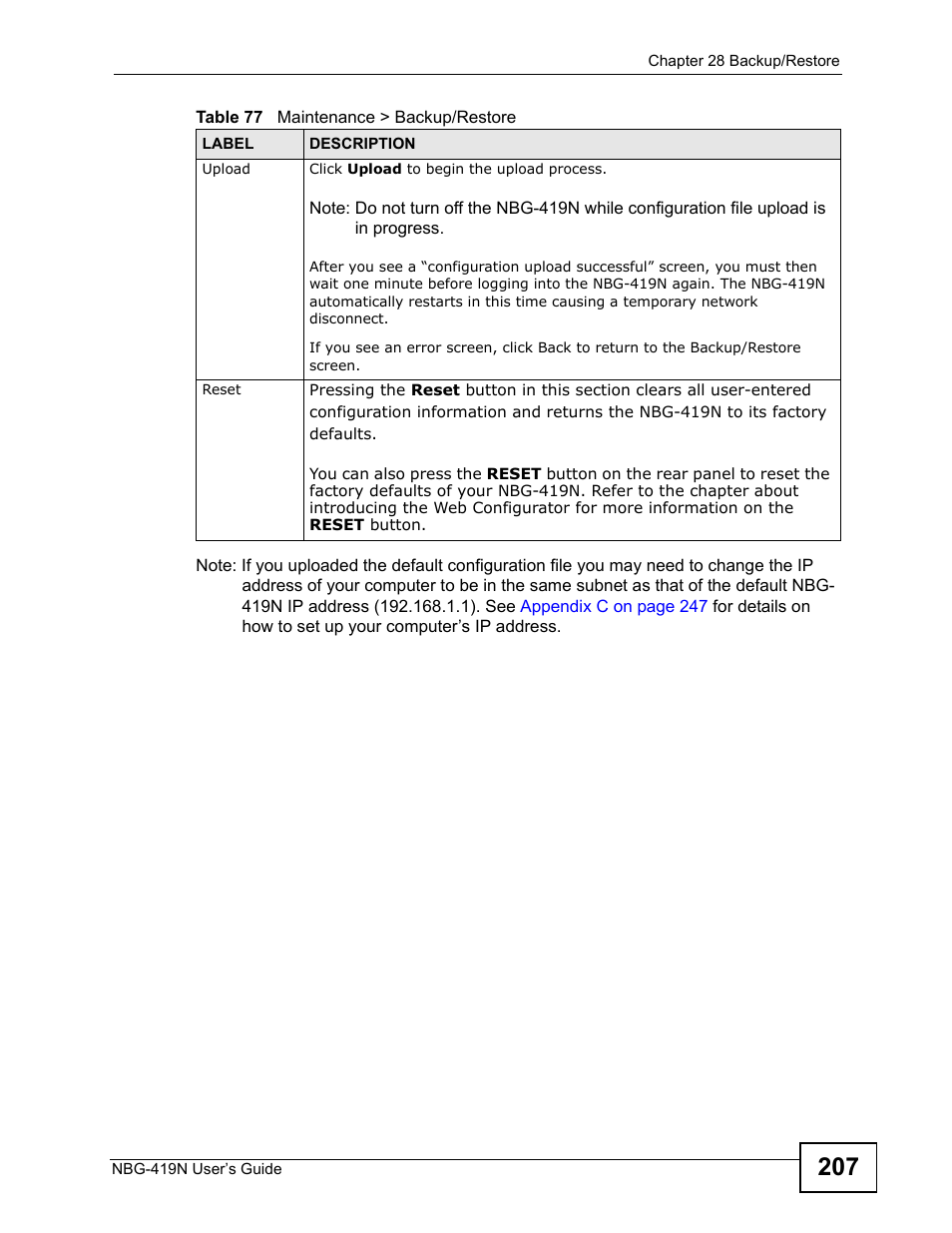 ZyXEL Communications NBG-419N User Manual | Page 207 / 294