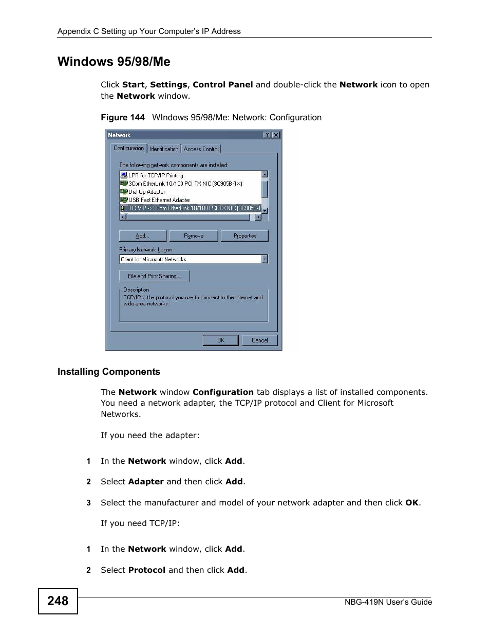 ZyXEL Communications NBG-419N User Manual | Page 248 / 294