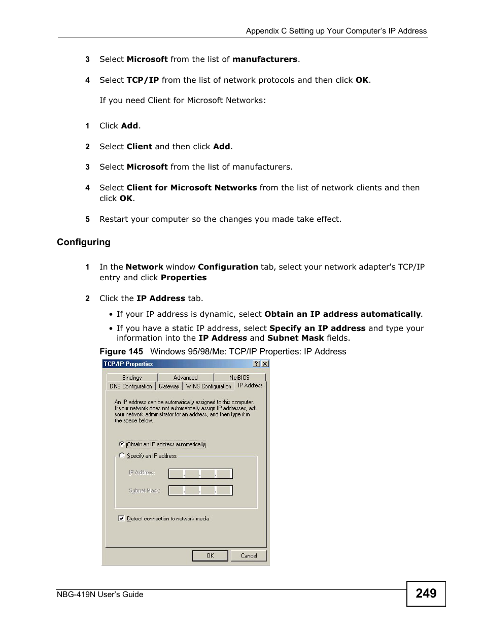 ZyXEL Communications NBG-419N User Manual | Page 249 / 294