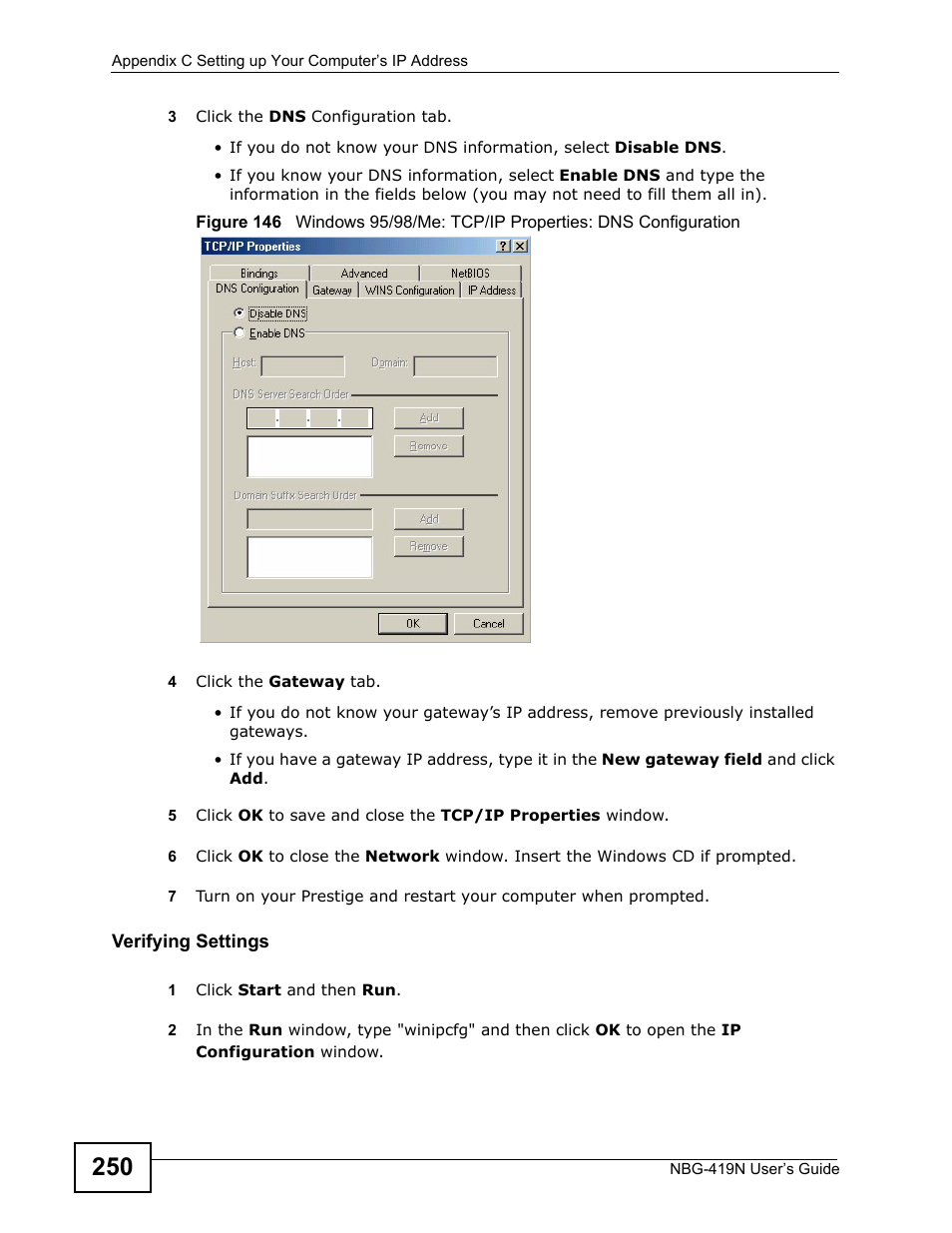 ZyXEL Communications NBG-419N User Manual | Page 250 / 294