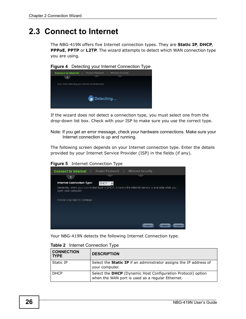 3 connect to internet | ZyXEL Communications NBG-419N User Manual | Page 26 / 294