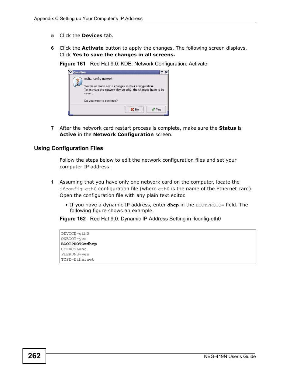 ZyXEL Communications NBG-419N User Manual | Page 262 / 294