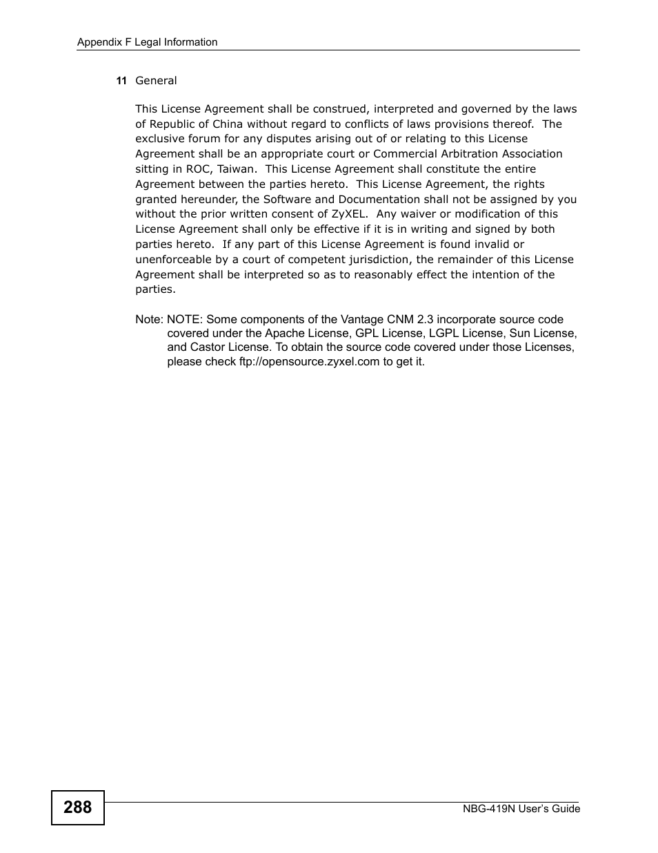 ZyXEL Communications NBG-419N User Manual | Page 288 / 294