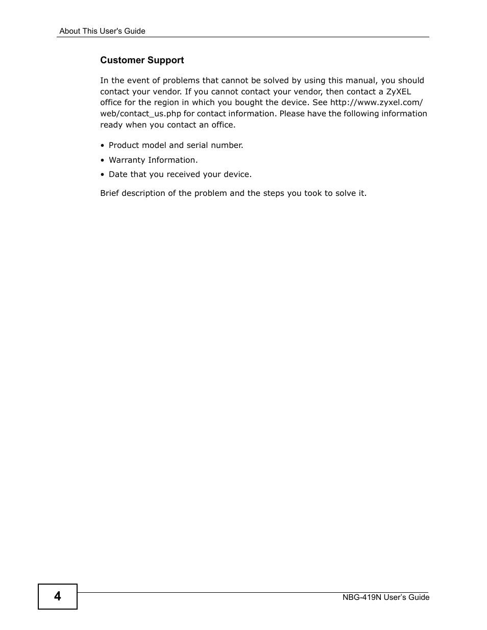 ZyXEL Communications NBG-419N User Manual | Page 4 / 294