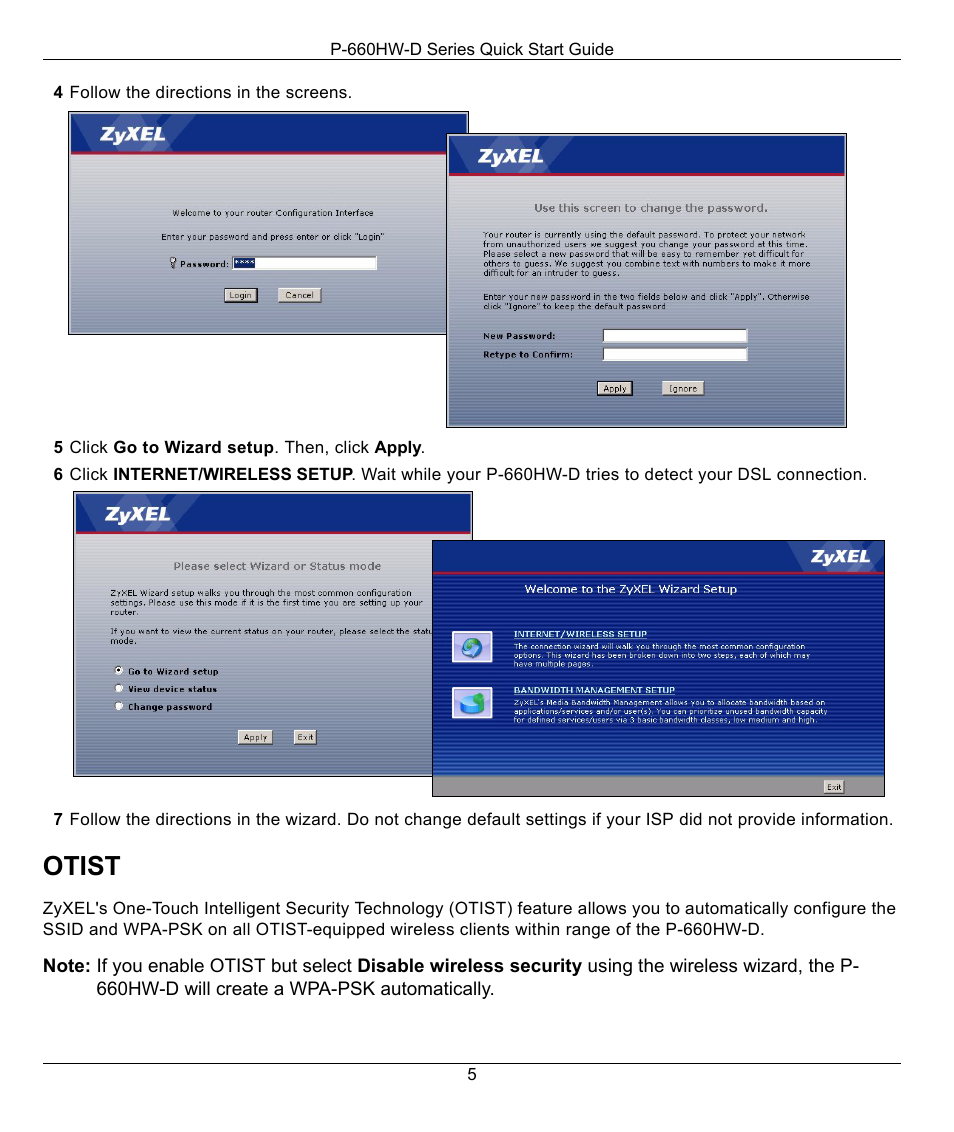 Otist | ZyXEL Communications P-660HW-D User Manual | Page 5 / 6