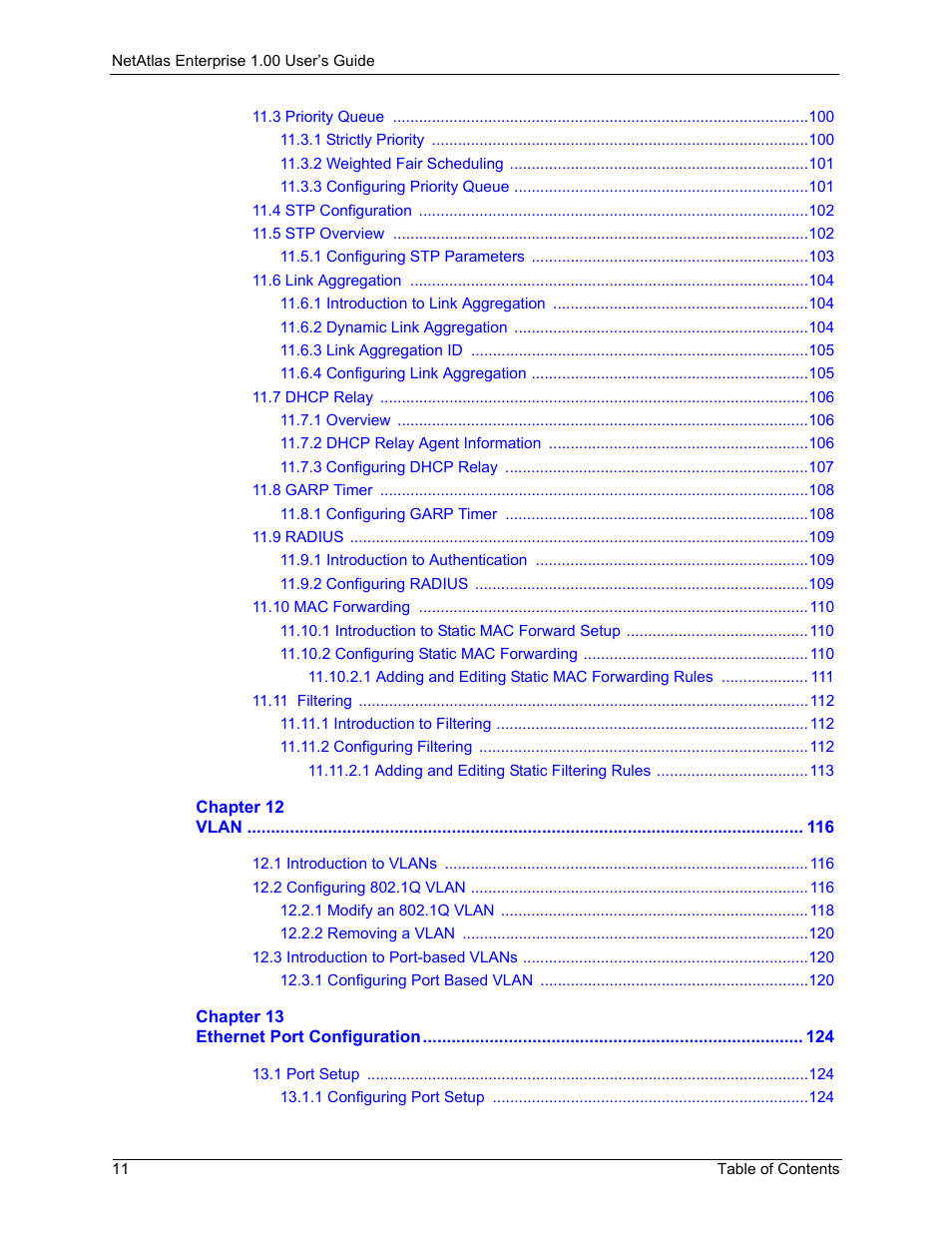 ZyXEL Communications 1 User Manual | Page 12 / 174