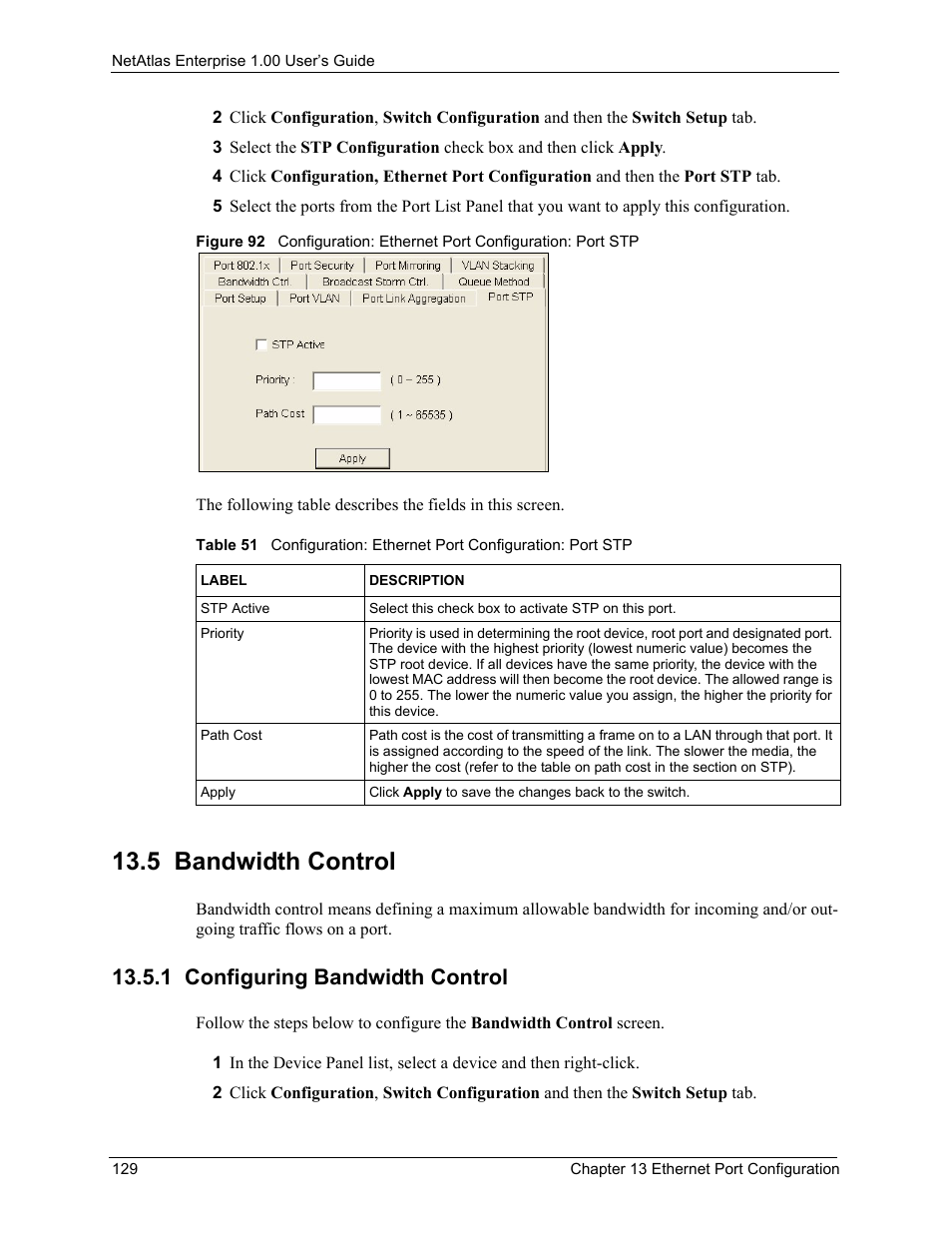5 bandwidth control, 1 configuring bandwidth control | ZyXEL Communications 1 User Manual | Page 130 / 174
