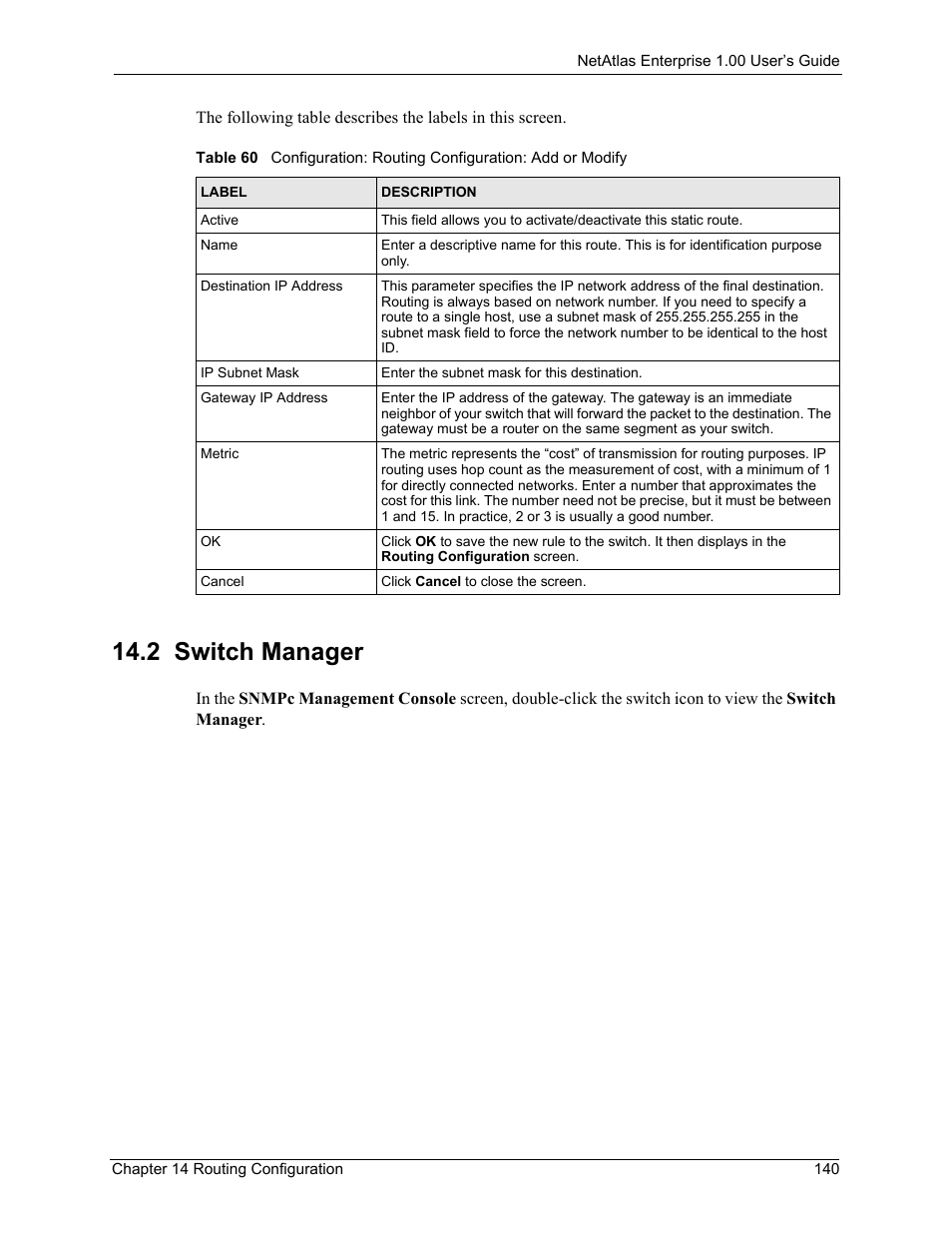 2 switch manager | ZyXEL Communications 1 User Manual | Page 141 / 174