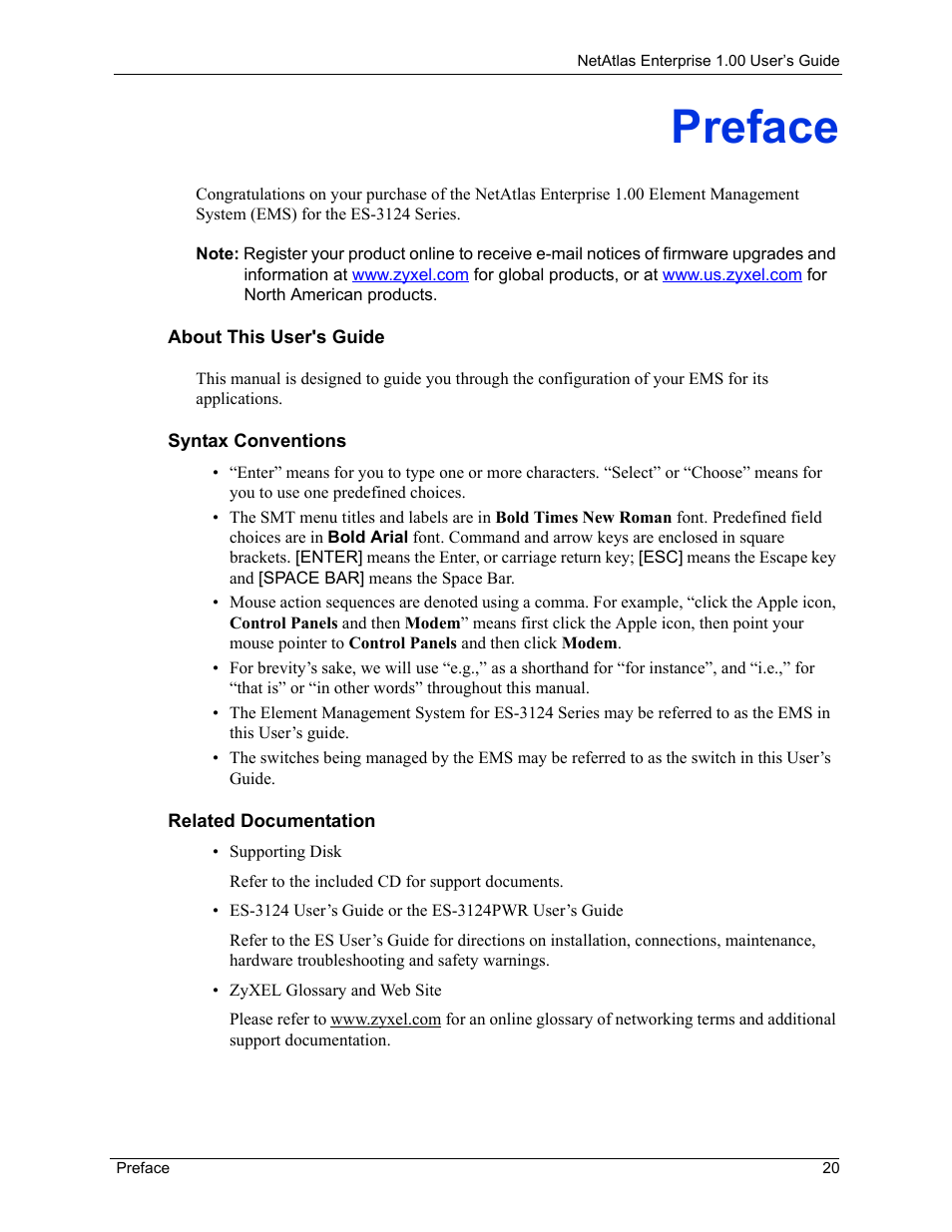 Preface | ZyXEL Communications 1 User Manual | Page 21 / 174