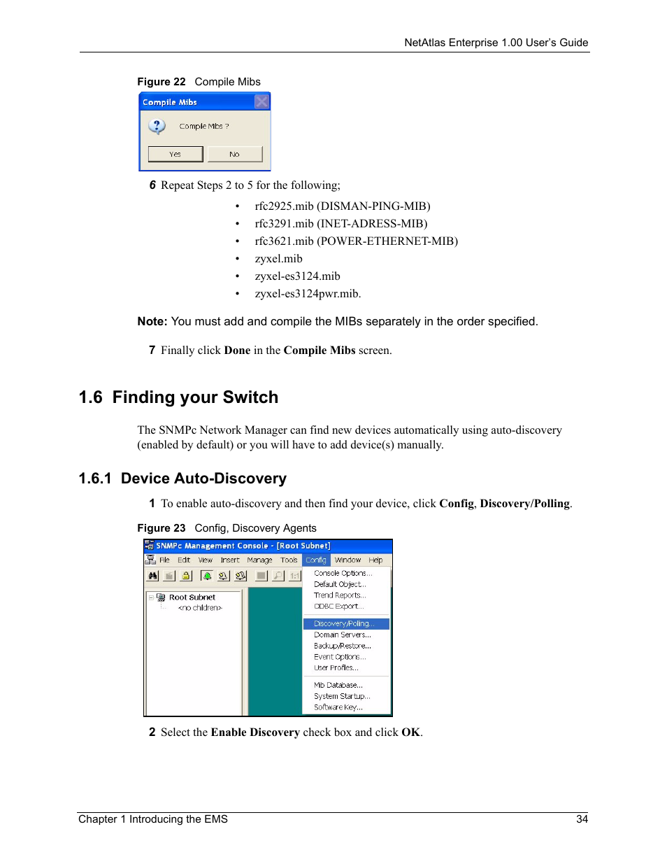 6 finding your switch, 1 device auto-discovery | ZyXEL Communications 1 User Manual | Page 35 / 174