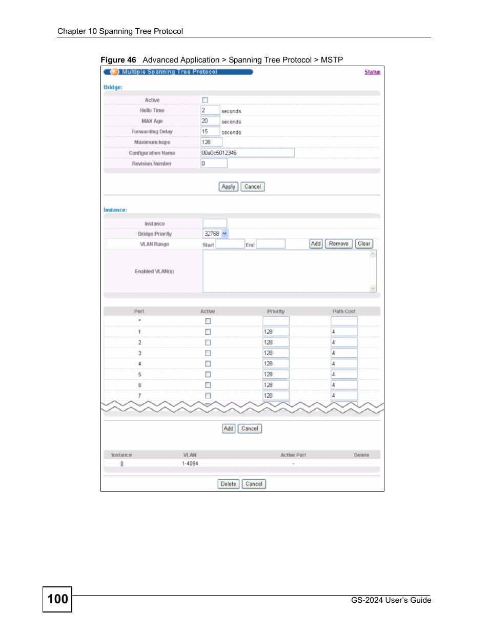 ZyXEL Communications ZyXEL Dimension GS-2024 User Manual | Page 100 / 266