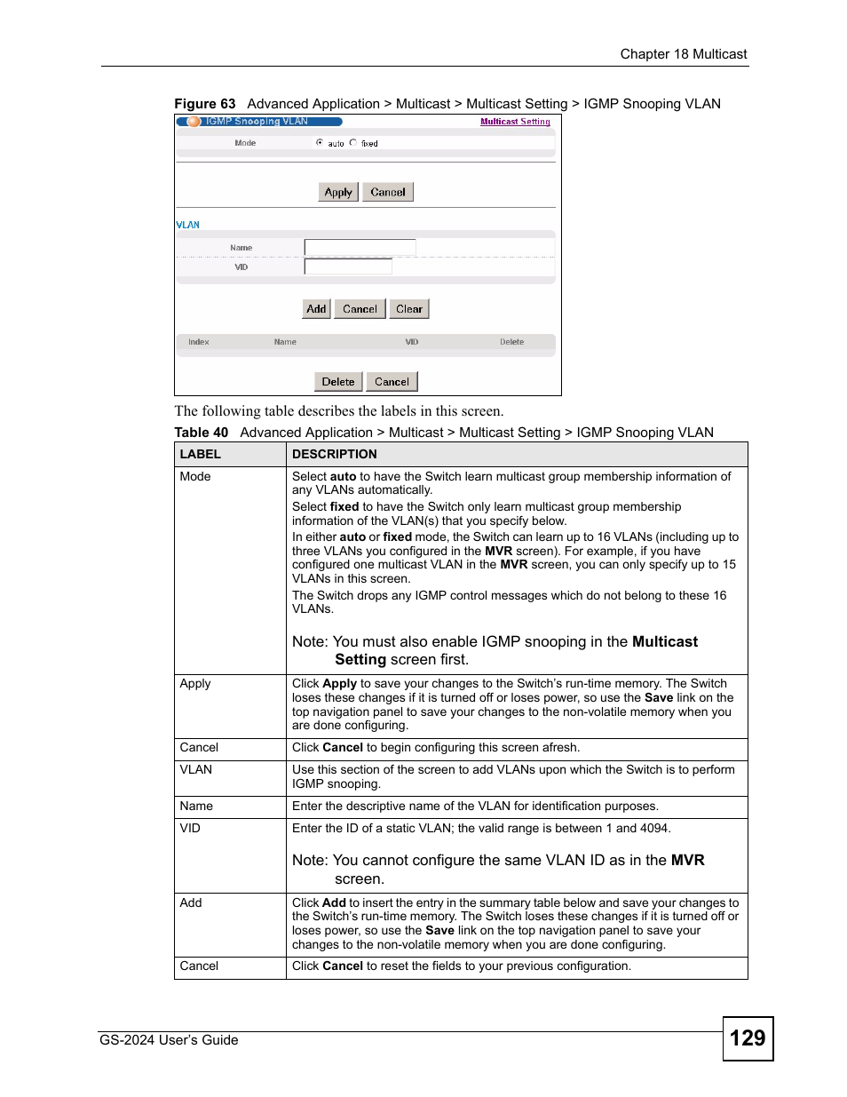 ZyXEL Communications ZyXEL Dimension GS-2024 User Manual | Page 129 / 266