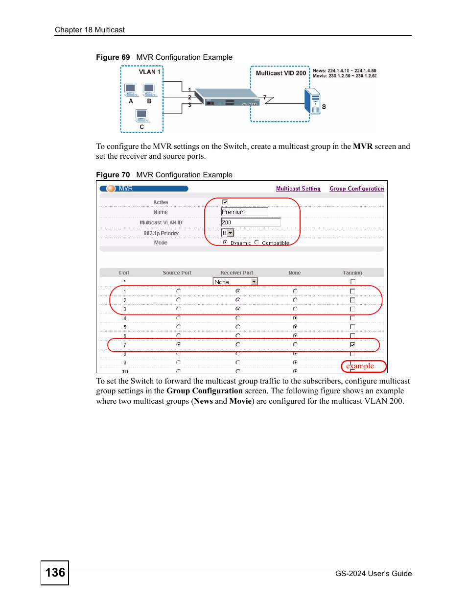 ZyXEL Communications ZyXEL Dimension GS-2024 User Manual | Page 136 / 266