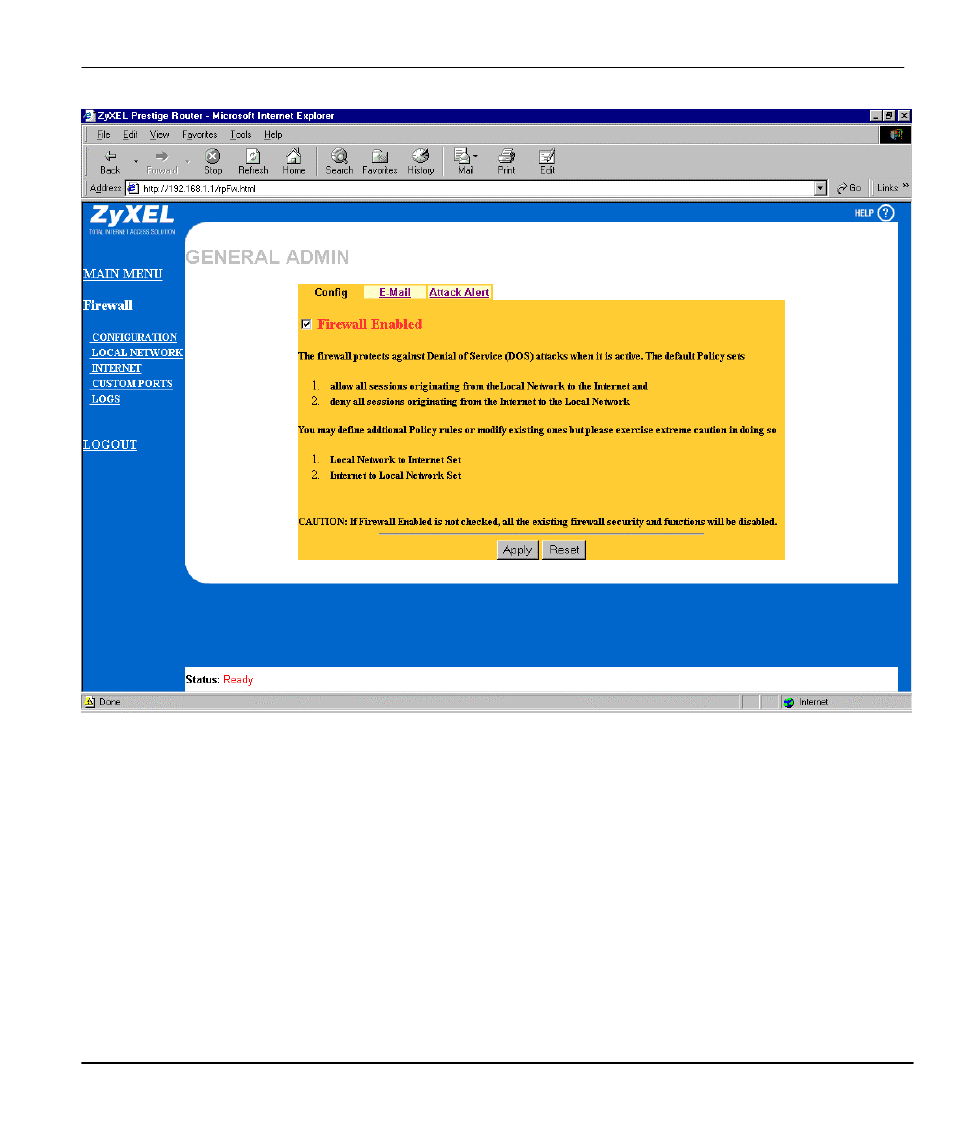 E-mail, What are alerts, 3 e-mail | ZyXEL Communications Broadband Security Gateway P-312 User Manual | Page 171 / 254