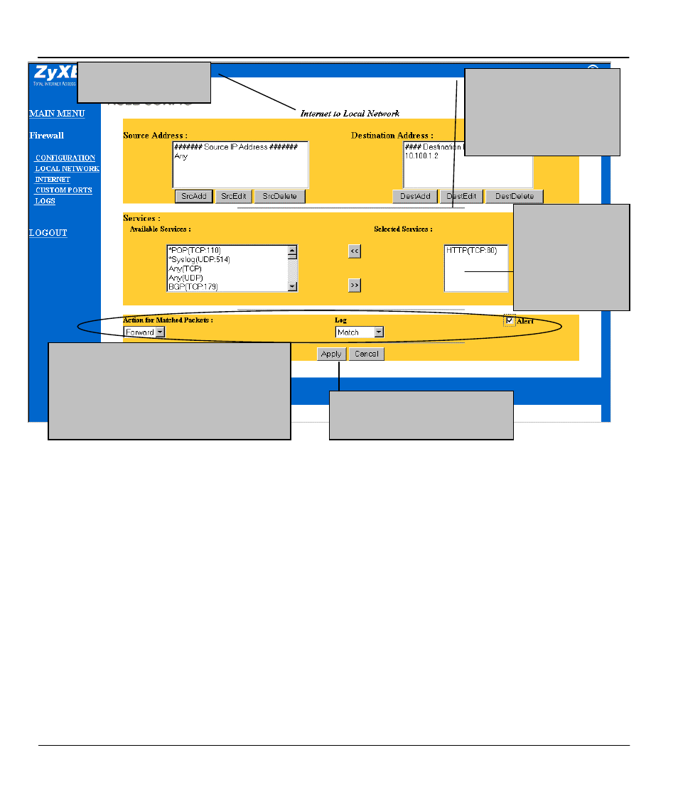 ZyXEL Communications Broadband Security Gateway P-312 User Manual | Page 206 / 254