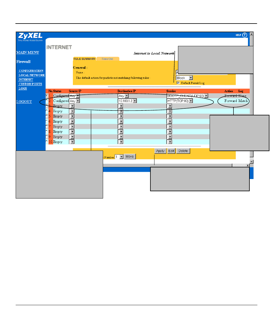 ZyXEL Communications Broadband Security Gateway P-312 User Manual | Page 208 / 254