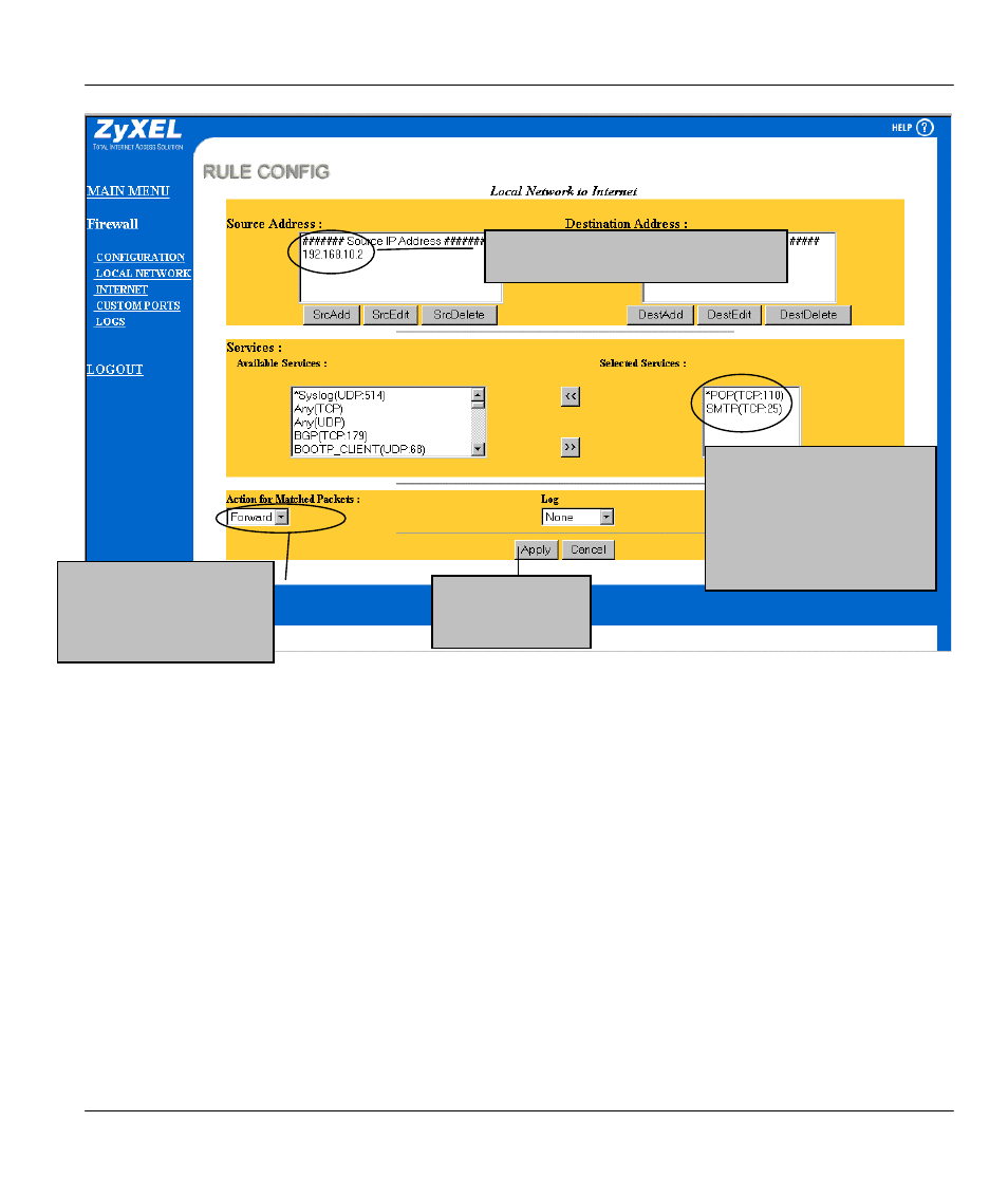 ZyXEL Communications Broadband Security Gateway P-312 User Manual | Page 211 / 254
