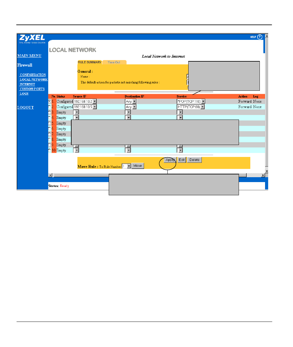 ZyXEL Communications Broadband Security Gateway P-312 User Manual | Page 212 / 254