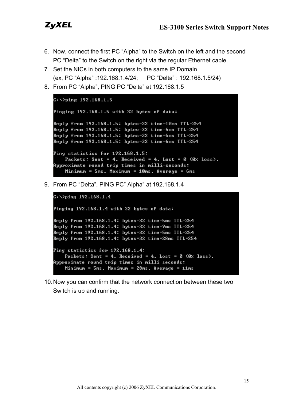 ZyXEL Communications ZyXEL Dimension ES-3124-4F User Manual | Page 15 / 144