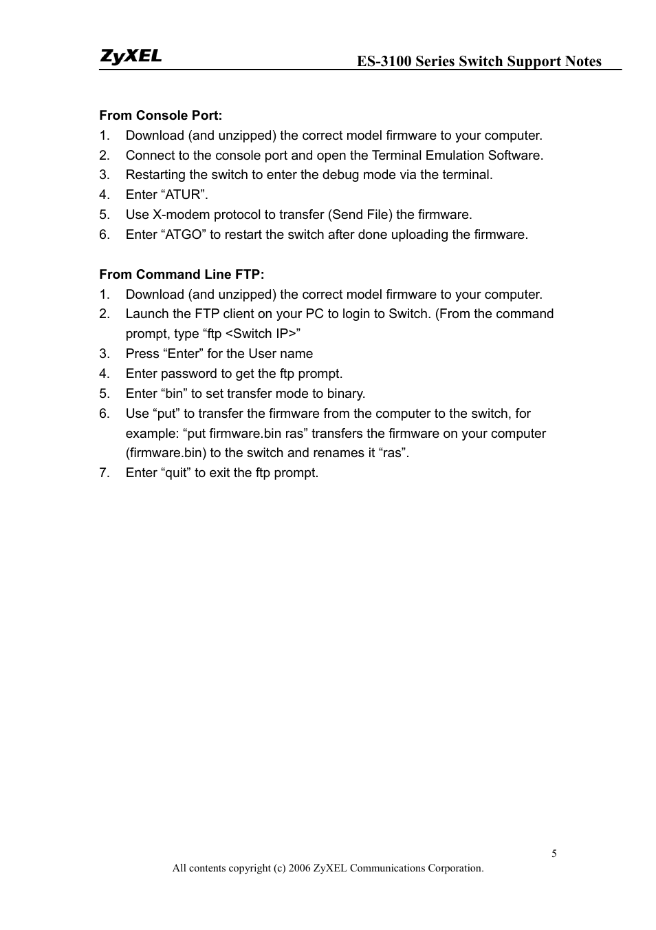 ZyXEL Communications ZyXEL Dimension ES-3124-4F User Manual | Page 5 / 144