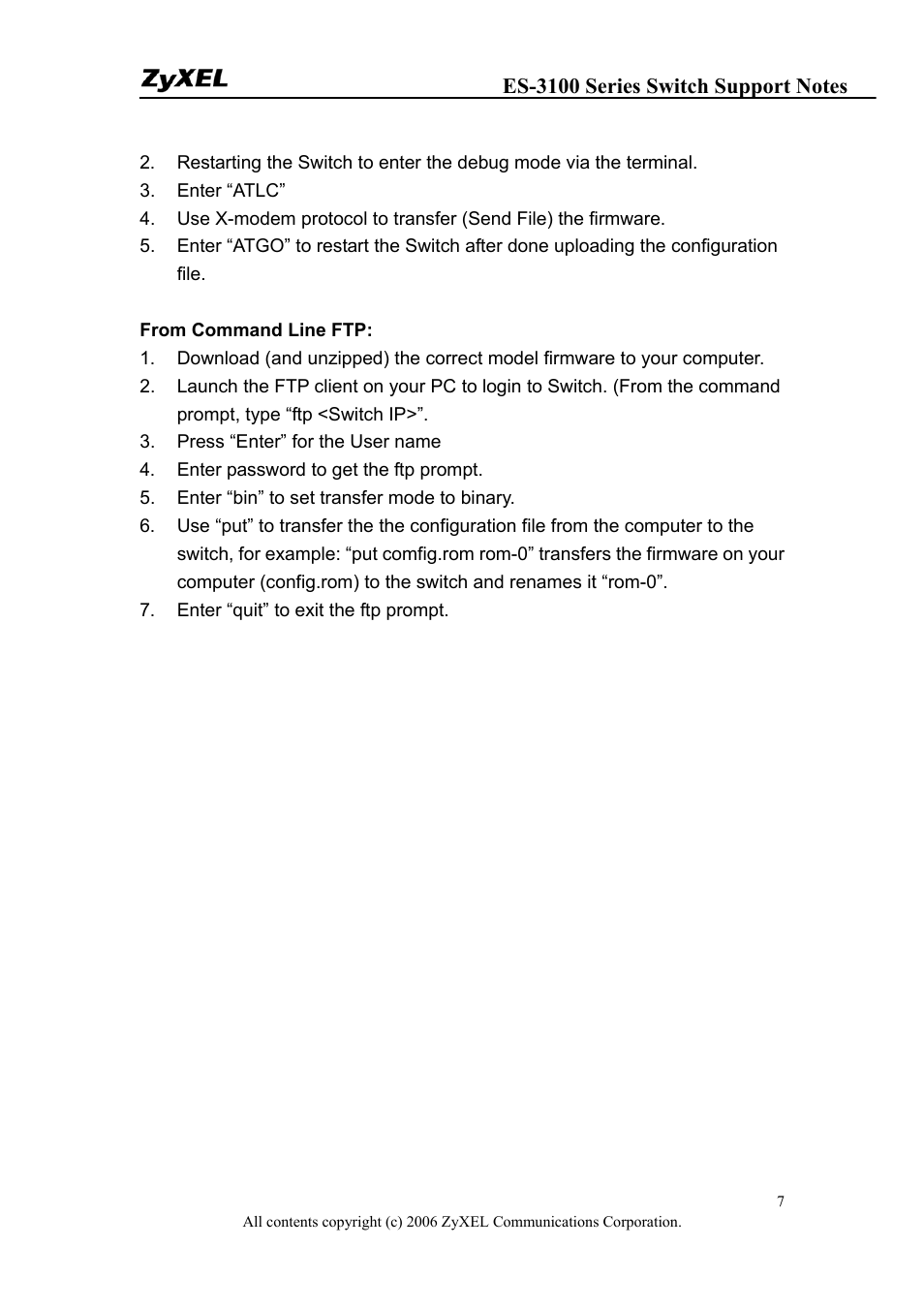 ZyXEL Communications ZyXEL Dimension ES-3124-4F User Manual | Page 7 / 144